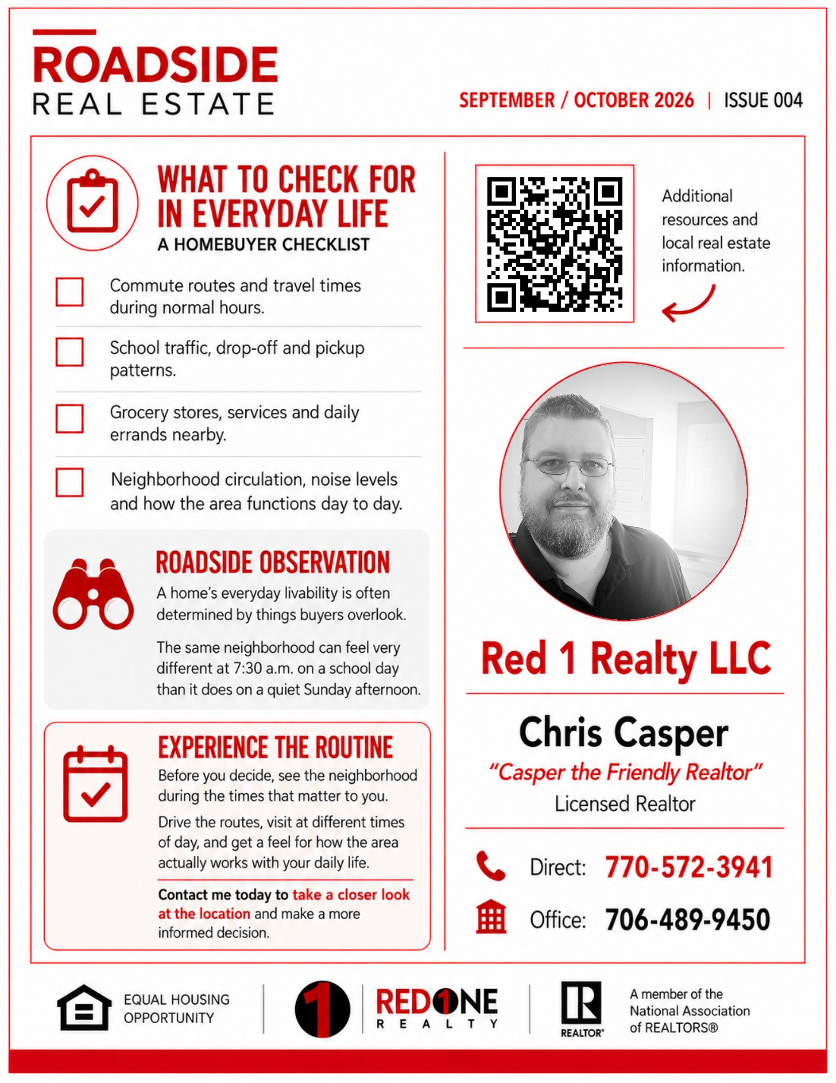 Roadside Issue 004 back, everyday-life homebuyer checklist